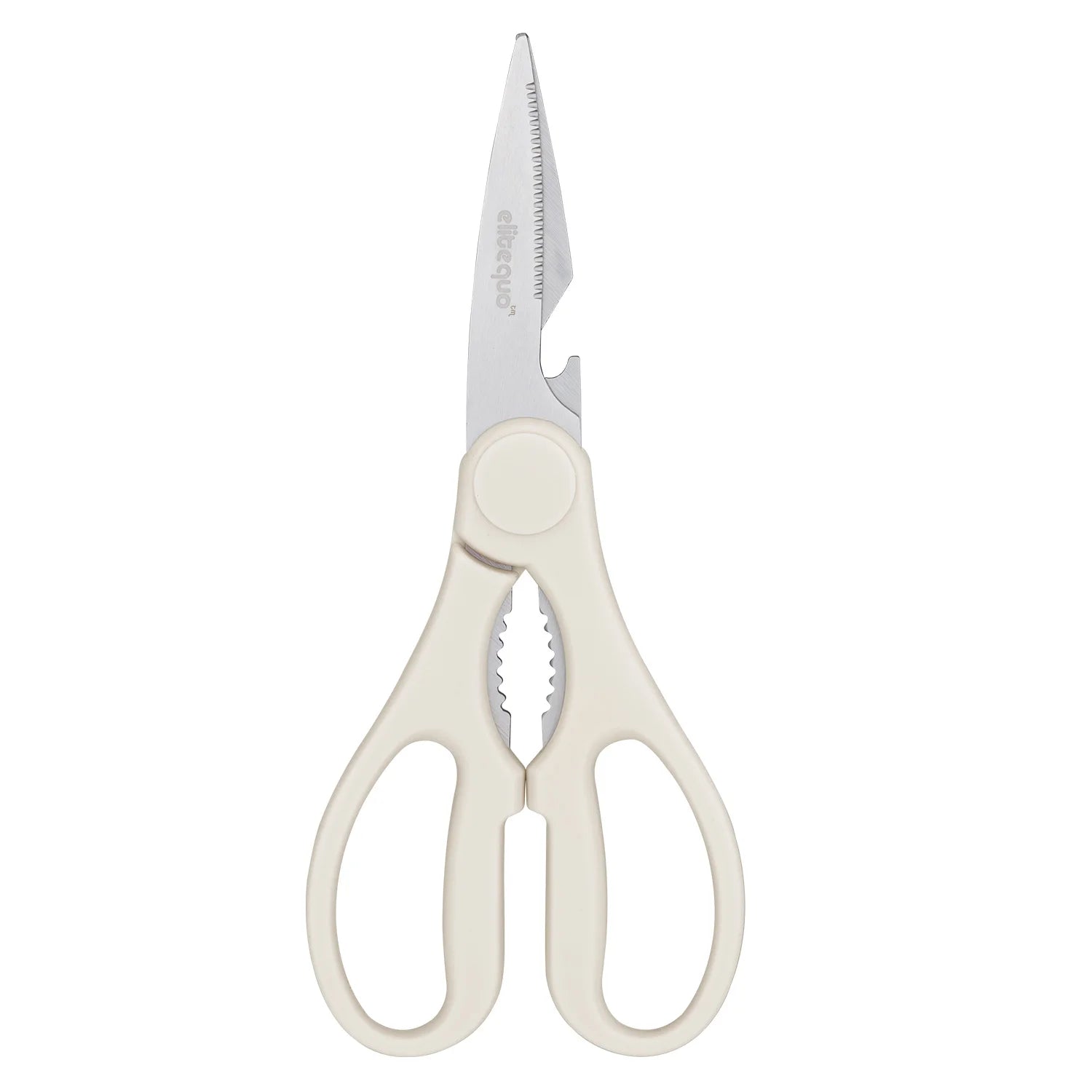 ELITEQUO All Purpose Kitchen Scissors, Heavy Duty Stainless Steel . Soft Grip Comfort Handle.