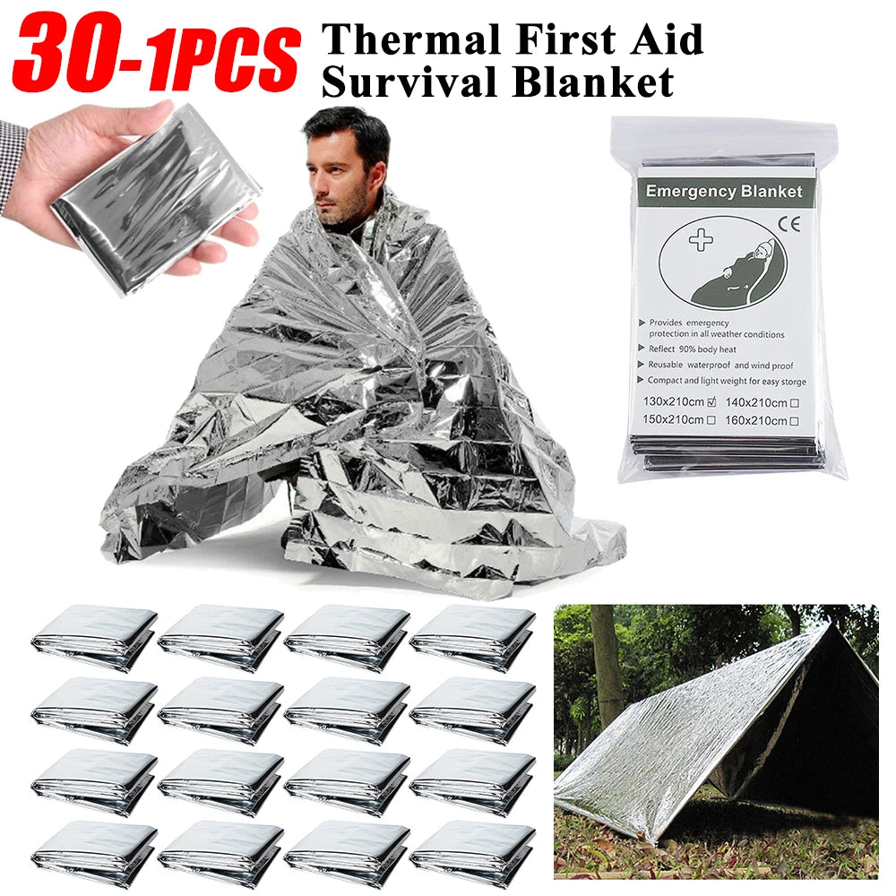 30-1PCS Emergency Rescue Blanket. Foil ,Thermal Blanket ﻿.
