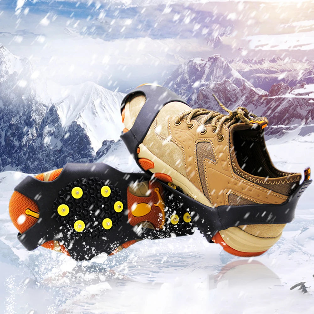 10-Studs S-XL Climbing Crampons. Anti-Slip Snow Claw.