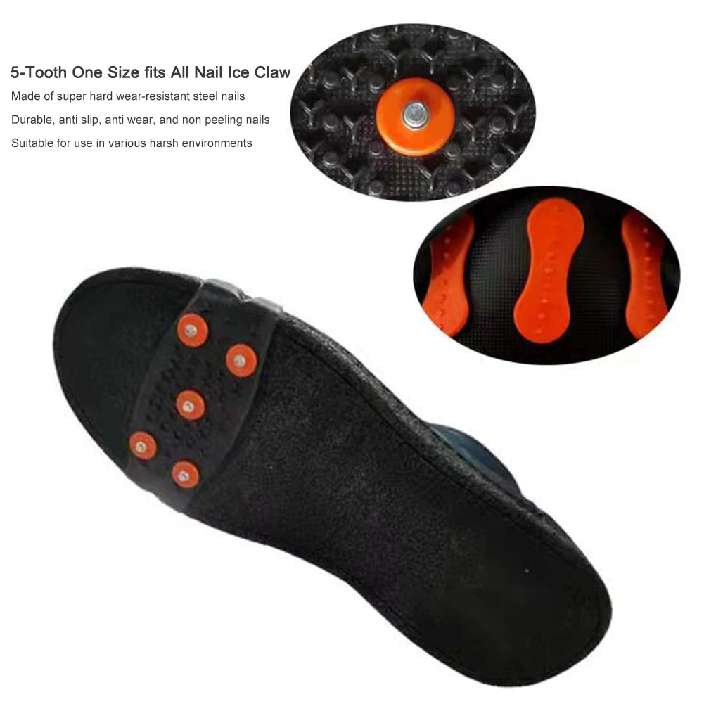 Snow Ice Claw- Climbing. Anti-Slip Spikes. Crampon Cleats.
