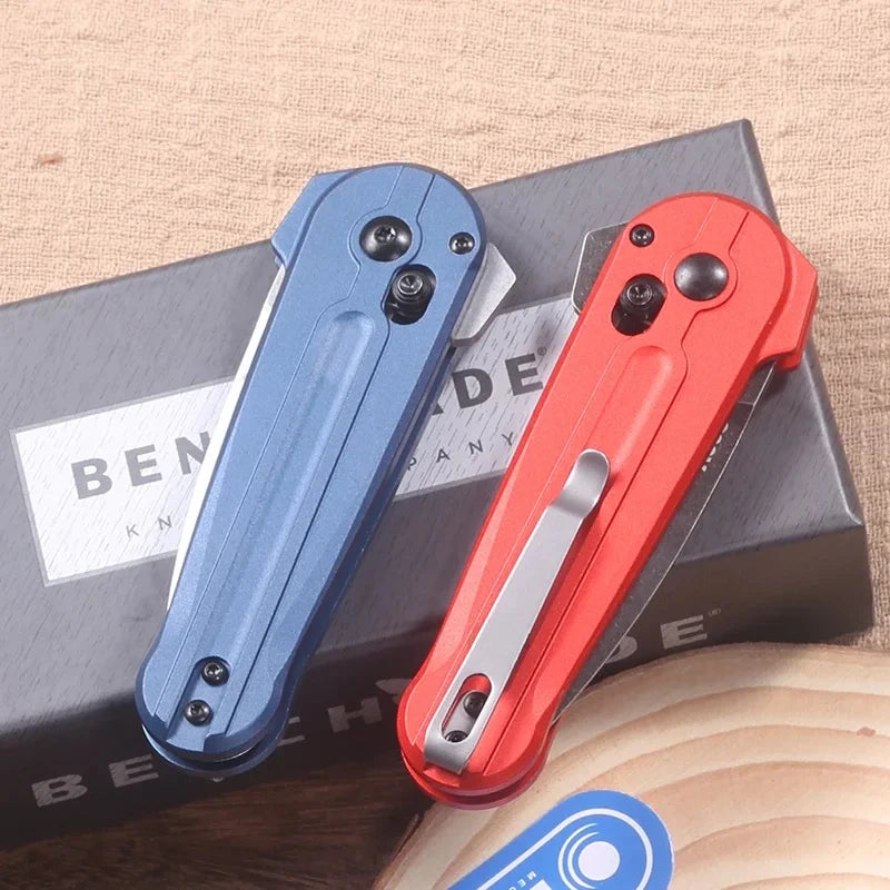 BM 491 Folding Knife with Blade Lock. D2 Steel Blade, Aluminum Handle.