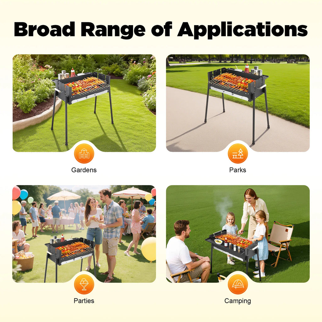 Stainless Steel foldable, Portable BBQ For Outdoor Cooking .