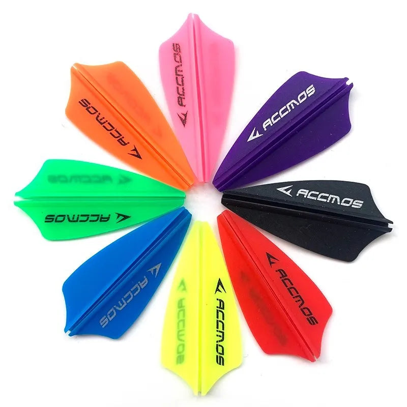 1.75 inch Archery Arrow Vanes. Plastic Arrow Feather Fletching for DIY Archery Hunting Targeting Arrows (50pcs)