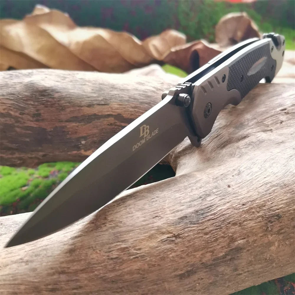 Compact Folding Knife. 9Cr18MoV Blade, Window Breaker, Rope Cutter.