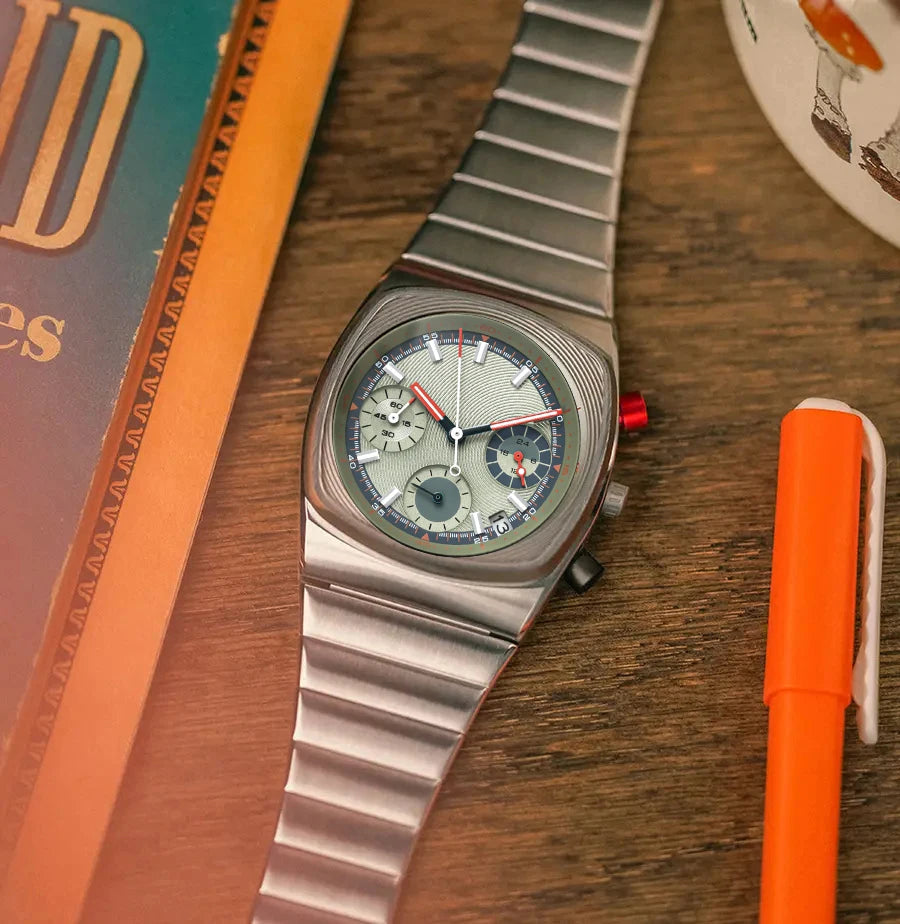 CILOA High Quality Square Mans Watch. Vintage - Automatic - Stainless steel - High-end.