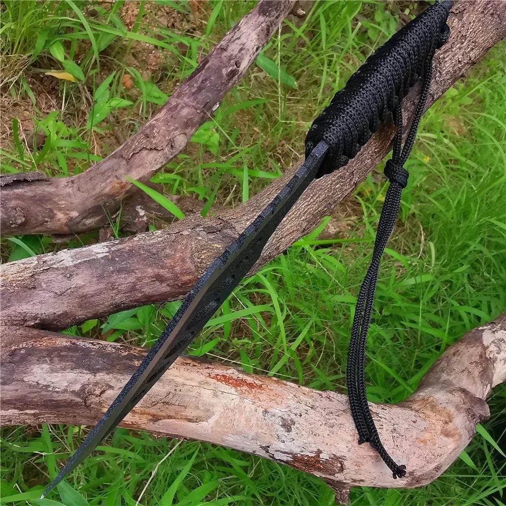 Jungle Camping Axe & Knife - Non-Slip Handle. Nylon Sheath.