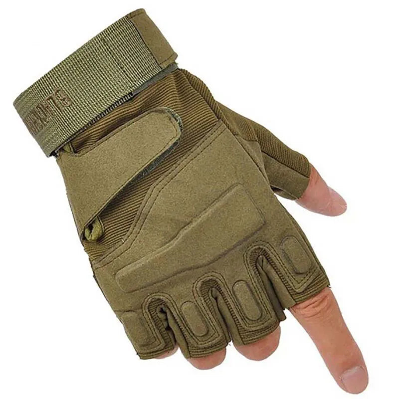 Tactical Half Finger Gloves. Motorcycle, Hunting, Shooting .