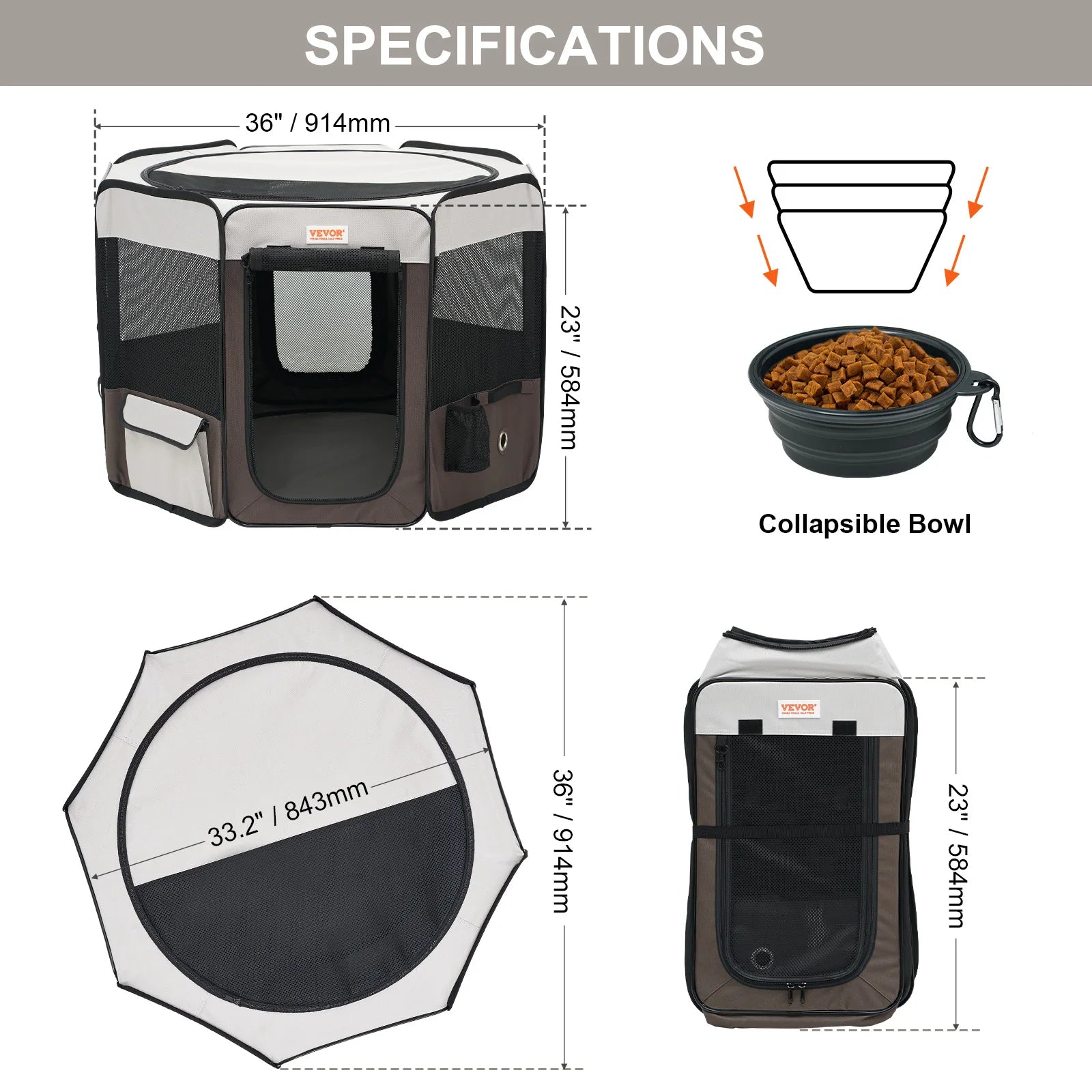 Portable- Foldable Pet Crate Kennel. Waterproof .