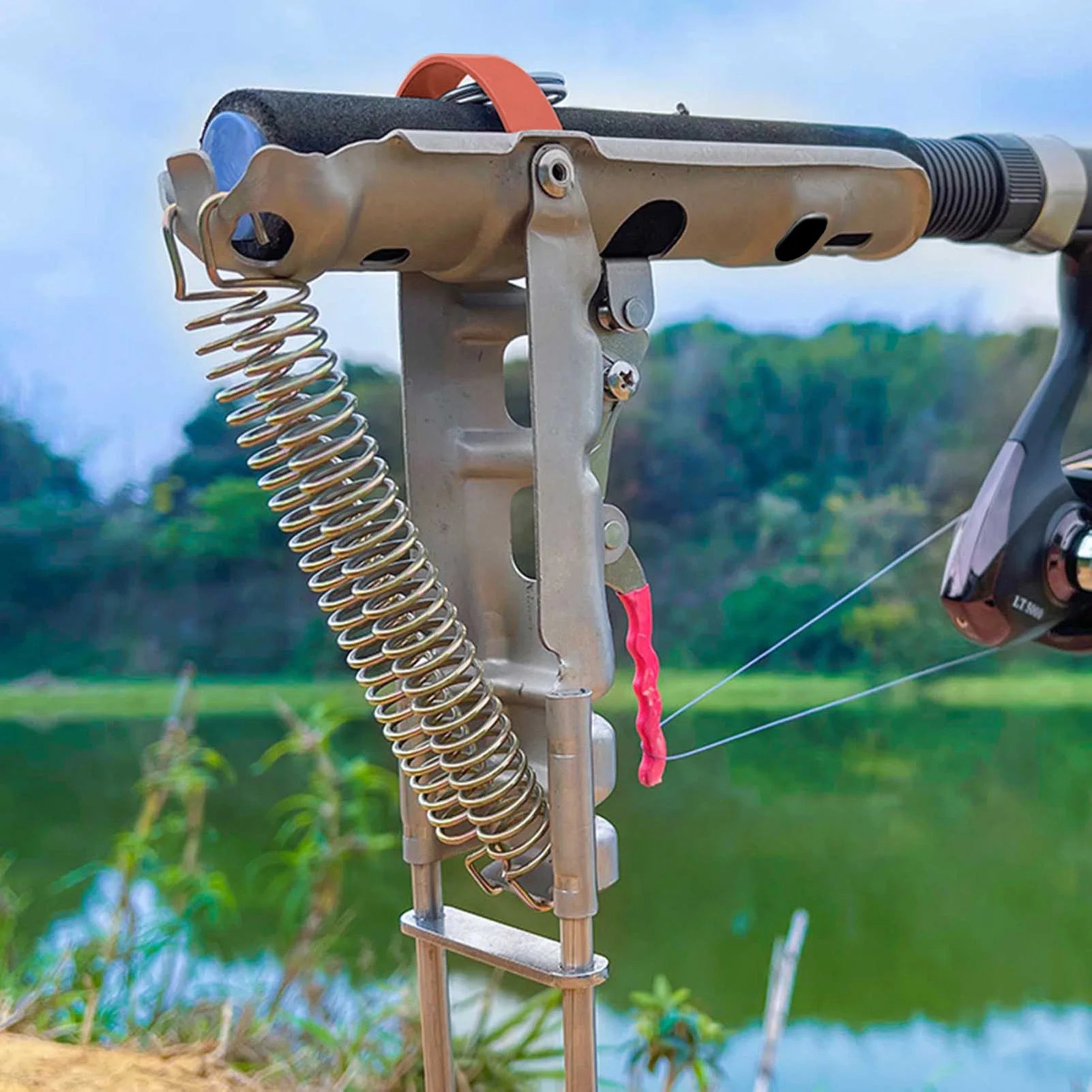 35*17cm Stainless Steel Rod Holder. Automatic Spring , For All Fishing Rods.