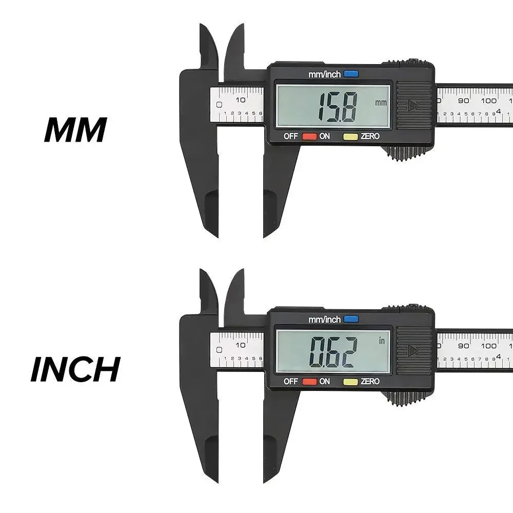 150mm, 100mm Electronic Digital Caliper. Carbon Fiber, Dial Vernier Caliper.