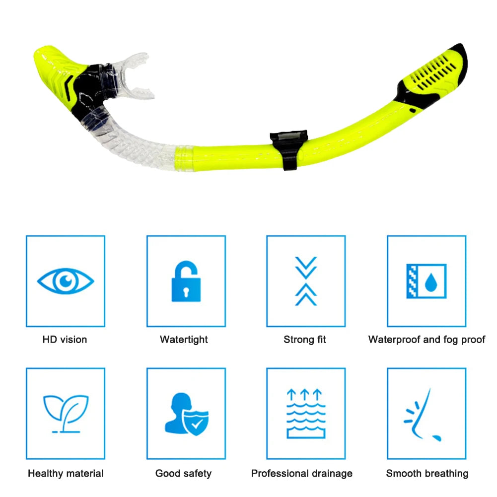Silicone Snorkel, Swimming, Diving, Professional.