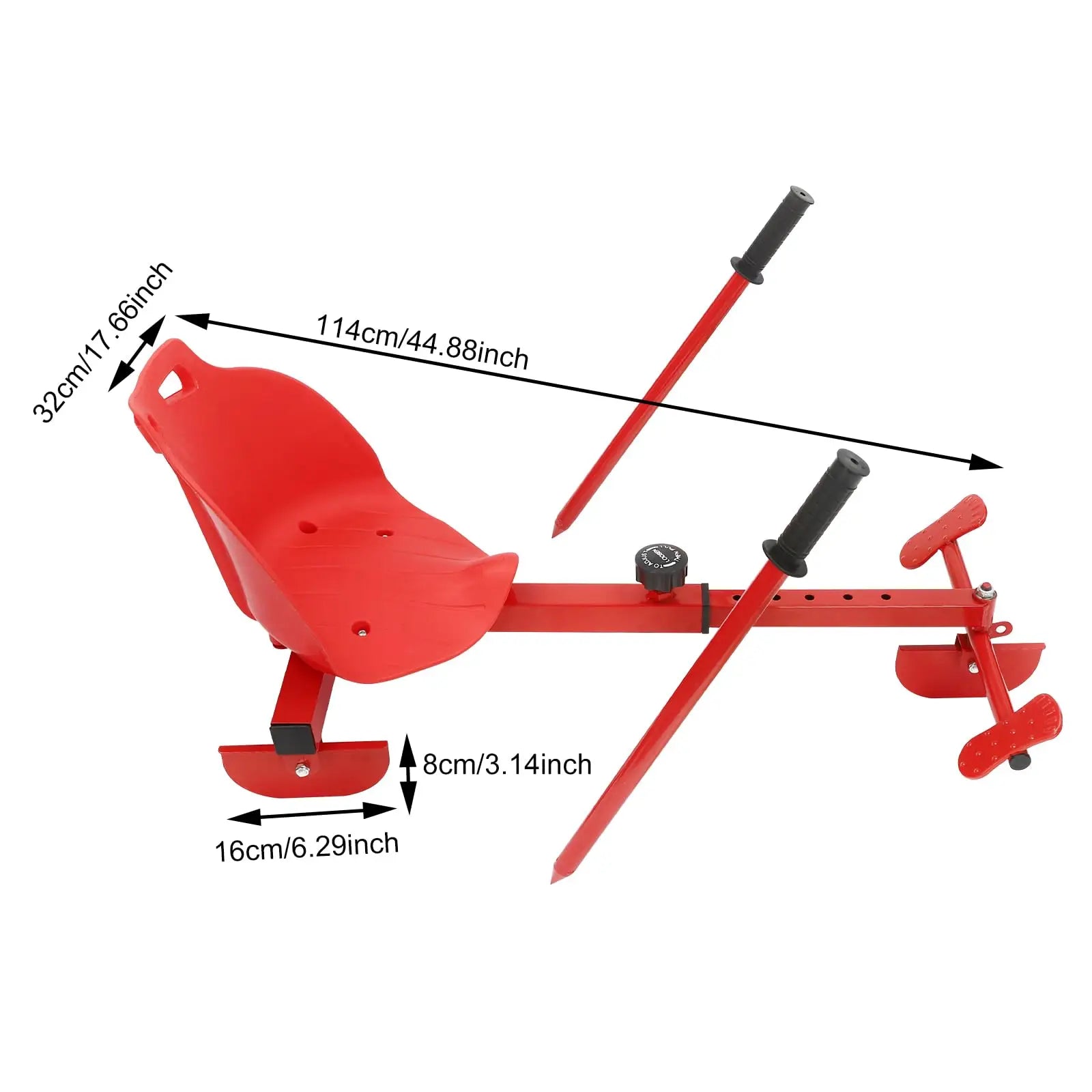 Snow Racer Sled, Ski Slider with Long Pull Rope, 2 Modes & Adjustable Length - Ages 3 and Up.