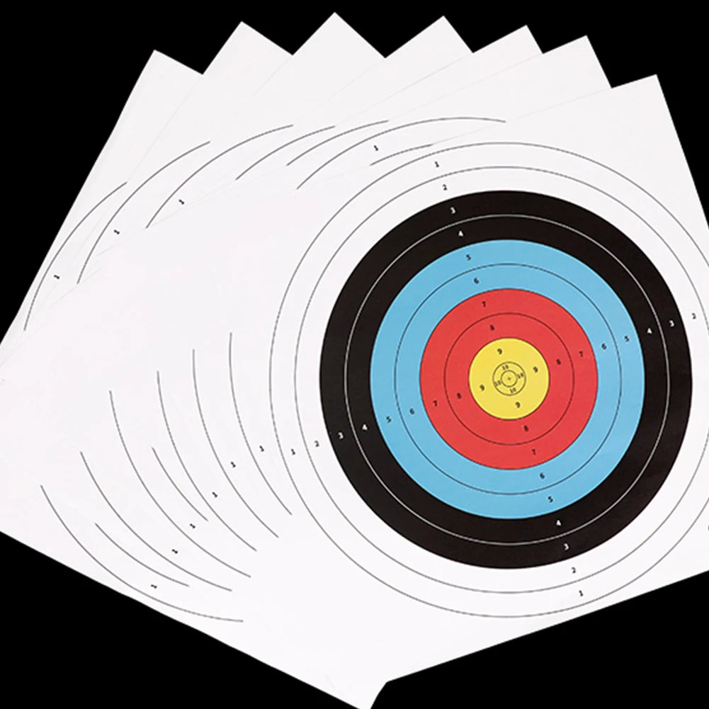 10pcs Practice Target Papers. Professional Bow Arrow . Darts - Knives.