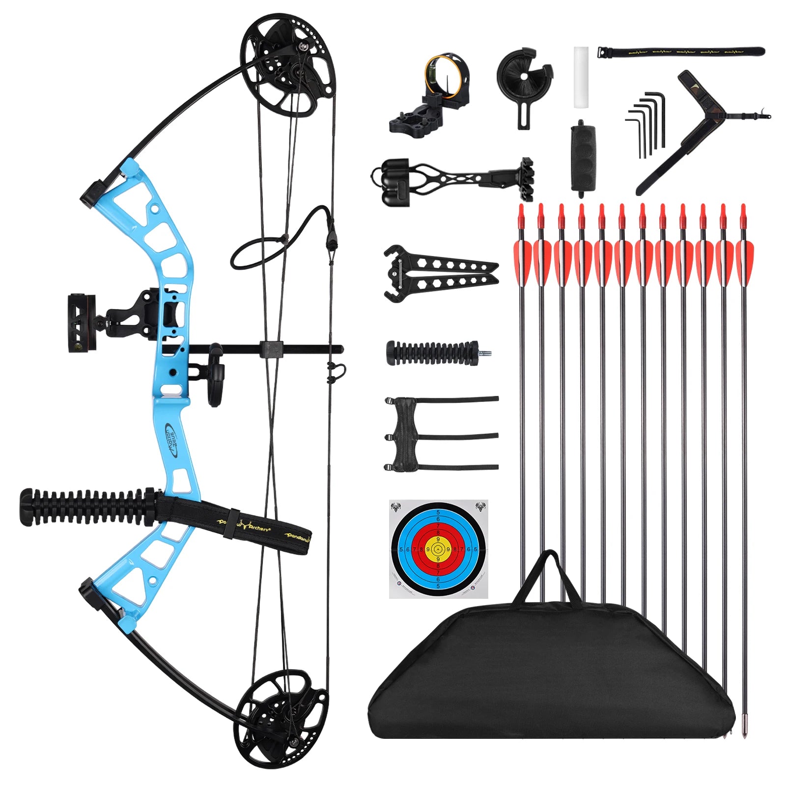 Junior Compound Bow Set-10-40Lbs 16"-28" Adjustable.