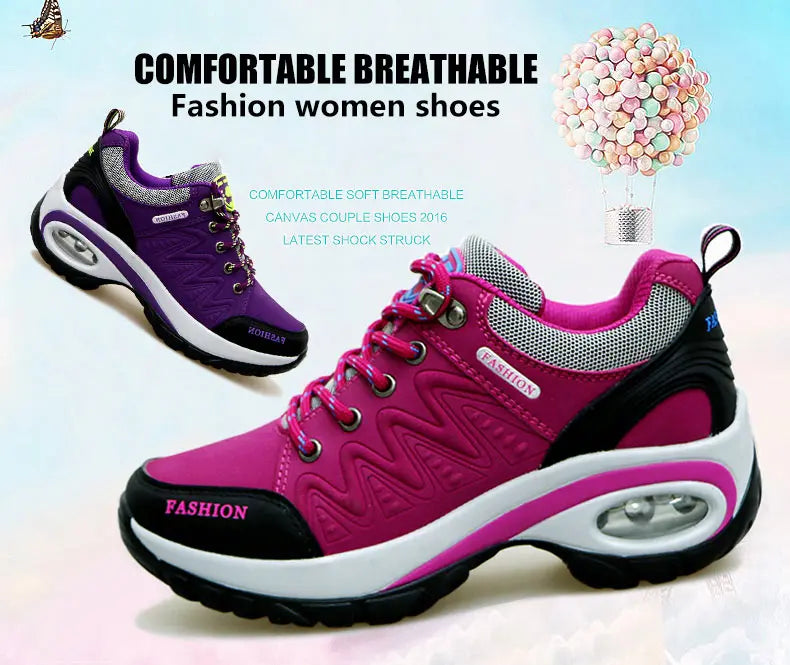 Women's Sports - Platform Sneakers - Fashion Outdoor Hiking.  Non-Slip.