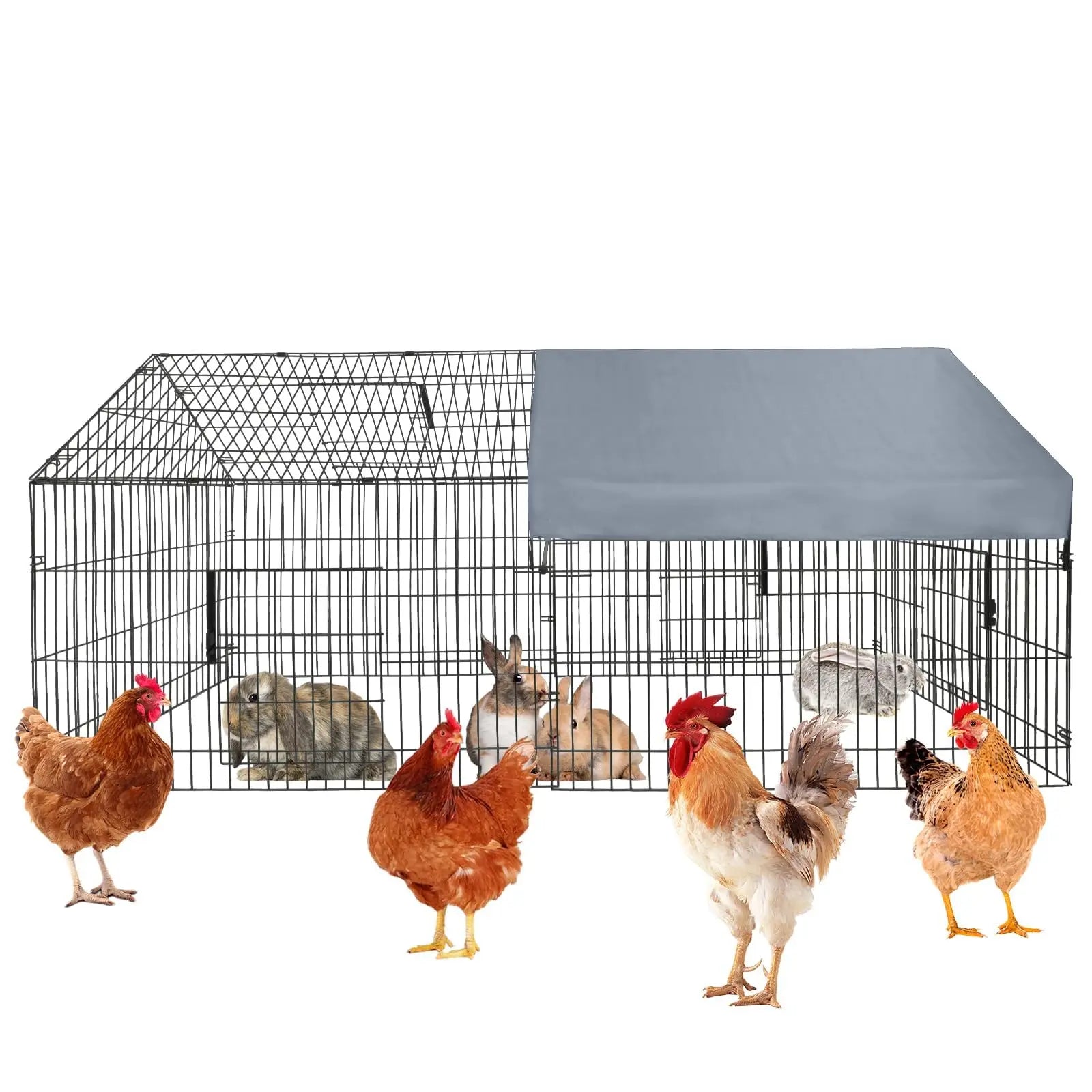 Large Chicken Coop, With Waterproof Cover, Small Animal Cage.
