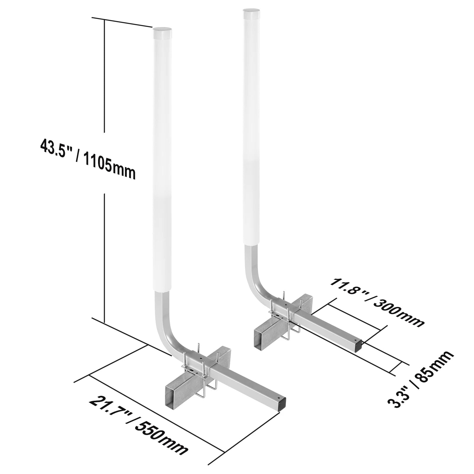 SucceBuy Boat Trailer Guide. 2PCS, Rustproof Galvanized Steel. PVC Pipes .