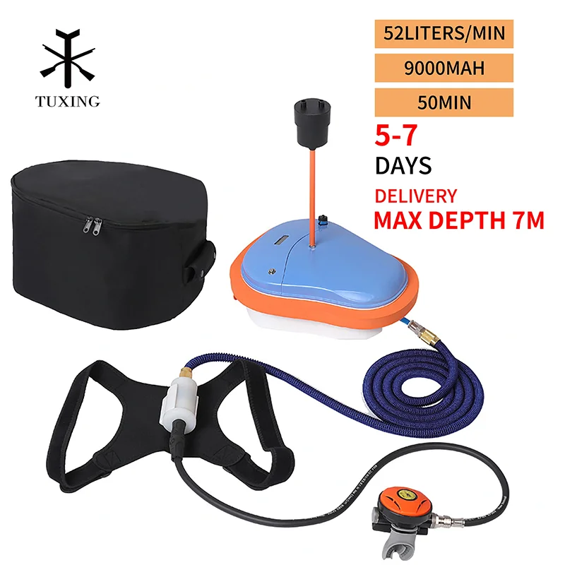 Scuba Diving Ventilator. Rechargeable - Underwater Support - Deepest 7M.