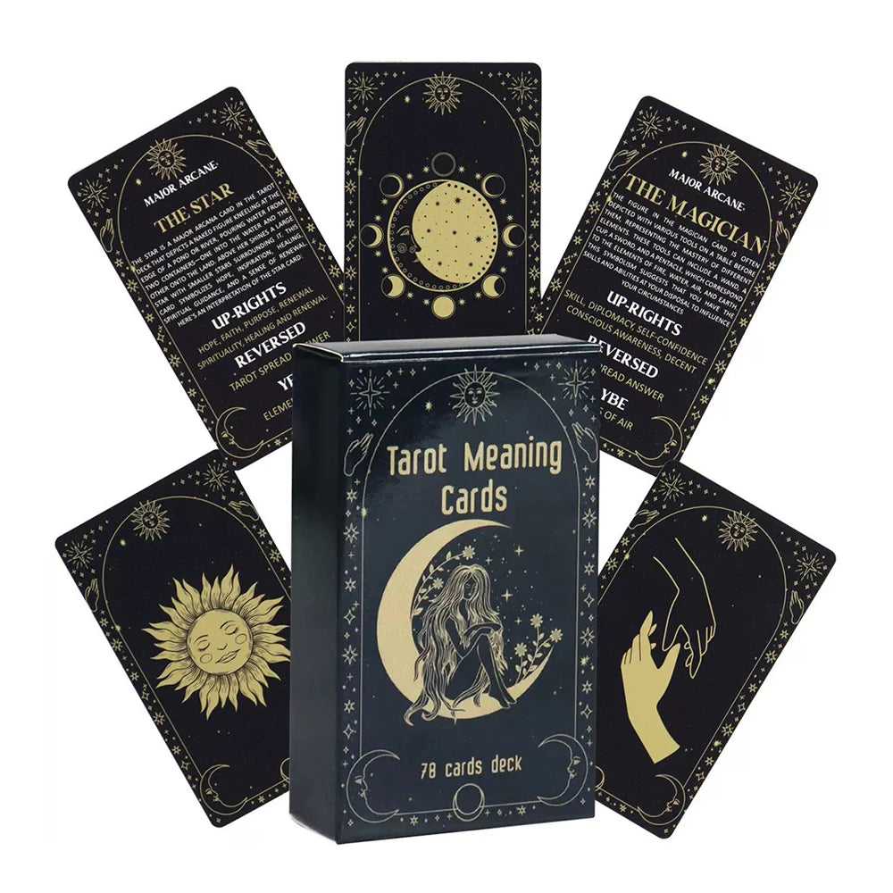 78 Cards / Deck Tarot Meaning Cards, English Version, Board Game, Fortune Telling.