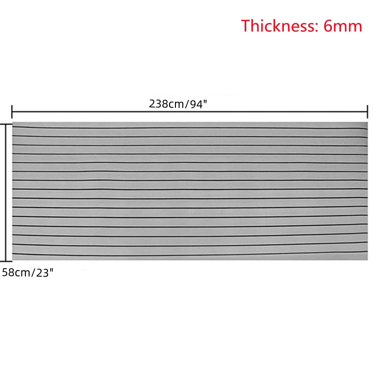 3 Sizes, Self-Adhesive EVA Foam Decking Sheet. Faux Teak.