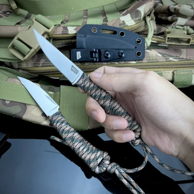 440c Steel Blade, Nylon Rope Handle, Carving Knife.