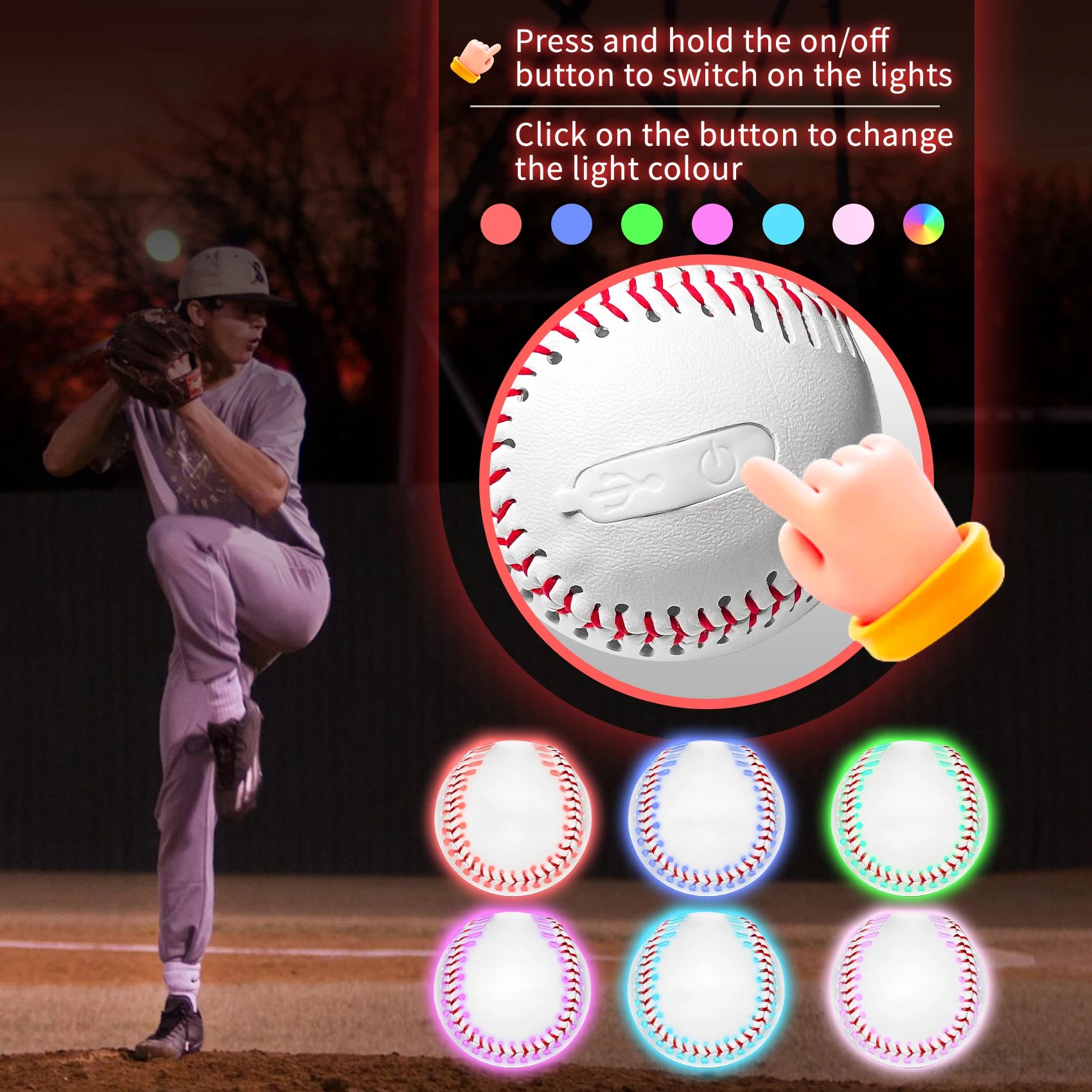 Glow In The Dark Baseball, Sports Gear- Gift Ideas.