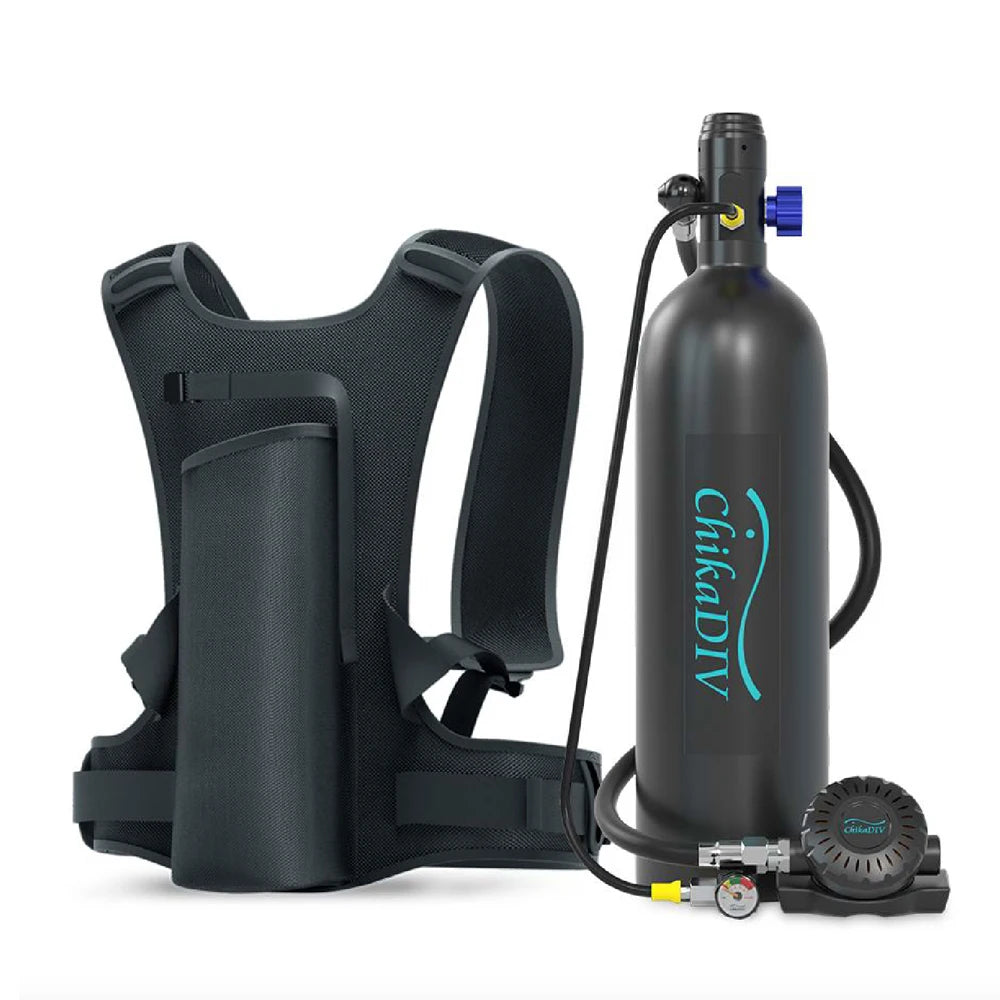 Portable Mini Scuba Tank System,1.9L with 3000 PSI, Up to 35 Minutes Dive Time, Lightweight Backup Air.