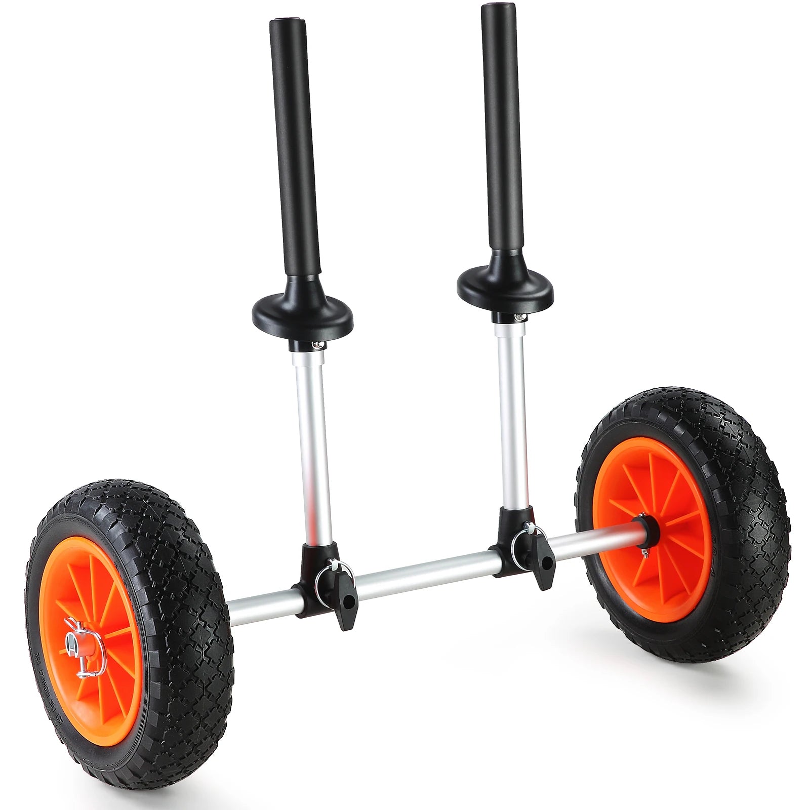 Heavy Duty Kayak Cart With 10'' Solid Tires. Adjustable Width.