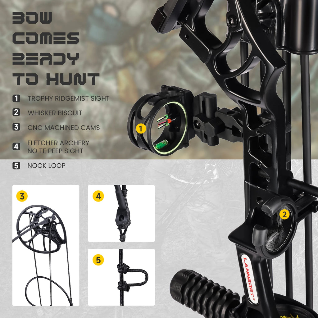 MOTION ZEUS Ready to Hunt Compound Bow Package.