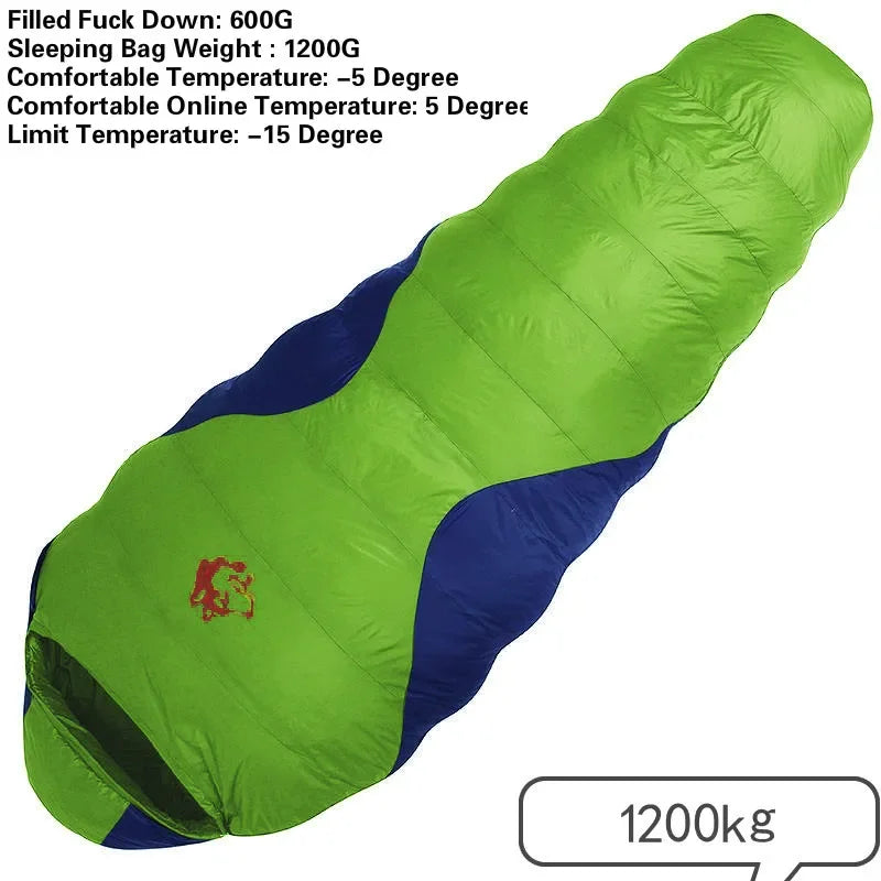 MOUNTAIN HIKER Down Sleeping Bag. Duck down Feather Filled. 4 Seasons.