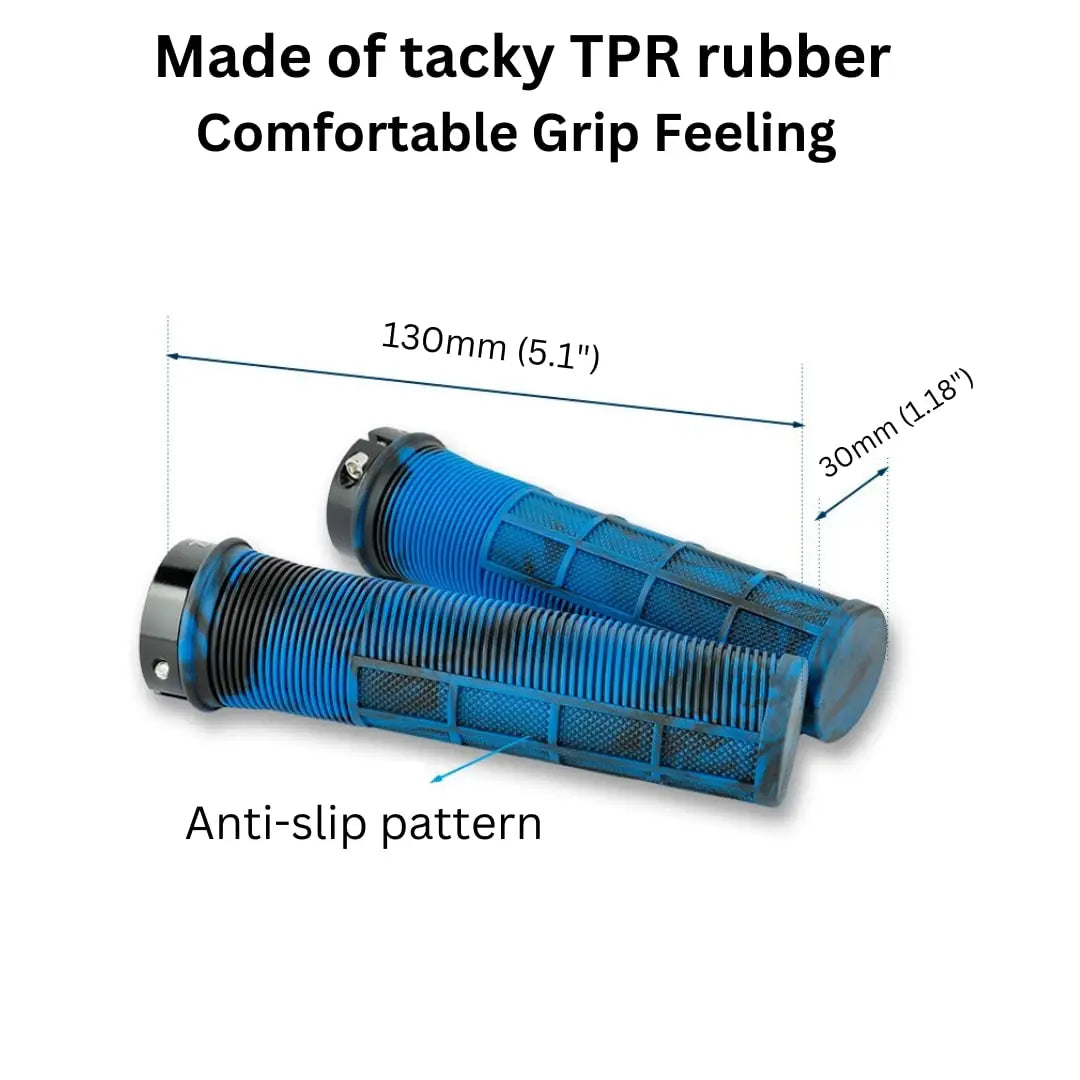 Rubber Lock-on Grip - Shockproof - Non-slip Mountain/Road Bike Handle Cover.