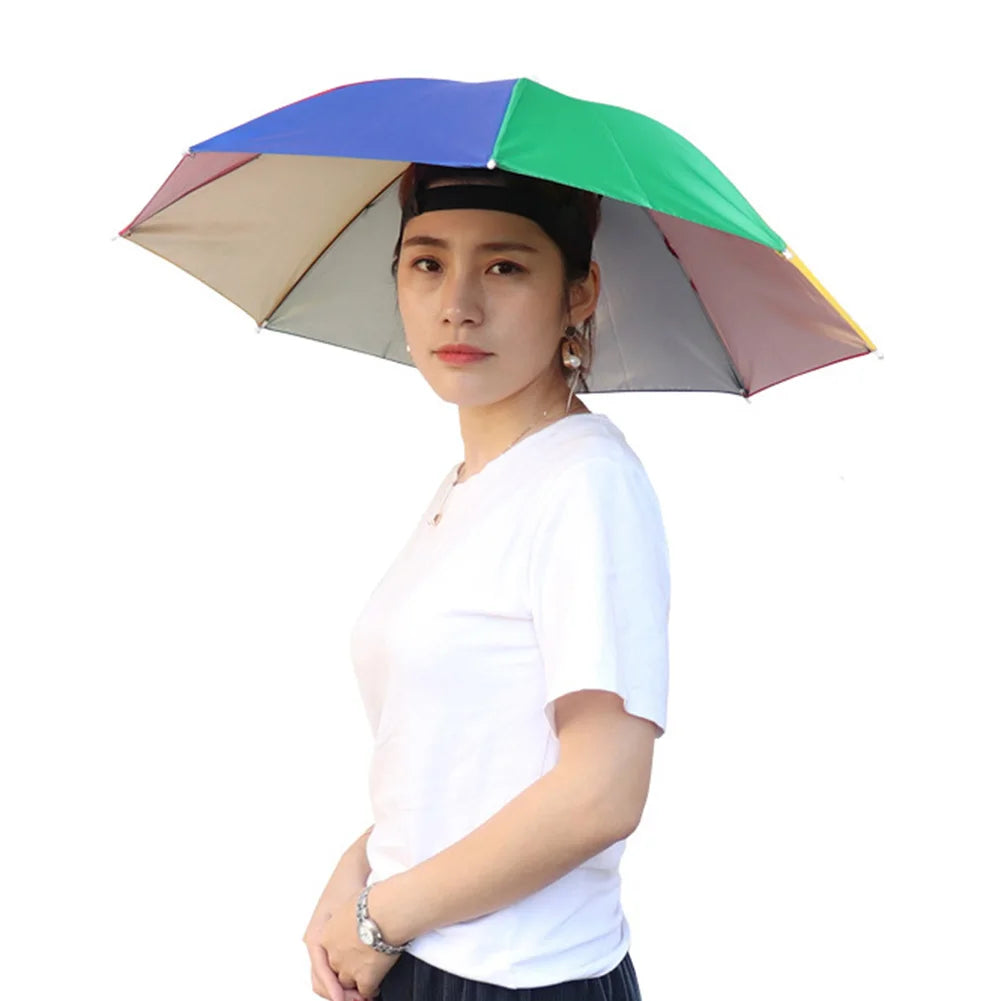 69/95cm Umbrella Hat, Foldable. Sunshade Headwear. Waterproof .
