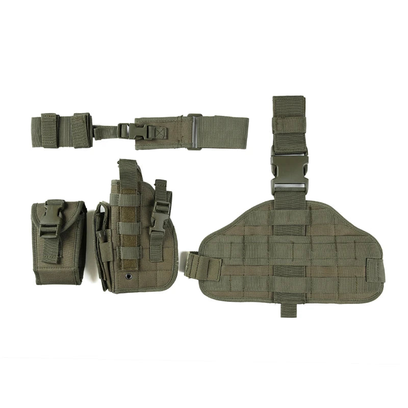 Tactical Leg Gun Holster. Multi-Function Camouflage Bag. Phone Pocket.
