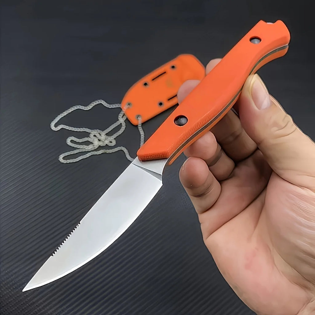 BM 15700 Straight Knife .CPM-154 Steel Blade. Nylon Handle . Sheath.