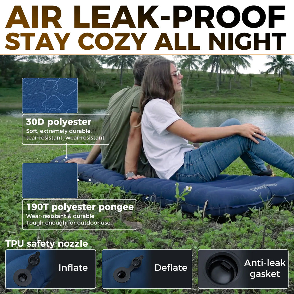 KingCamp Sleeping Pad, Ultralight, Inflatable, Carry Bag.