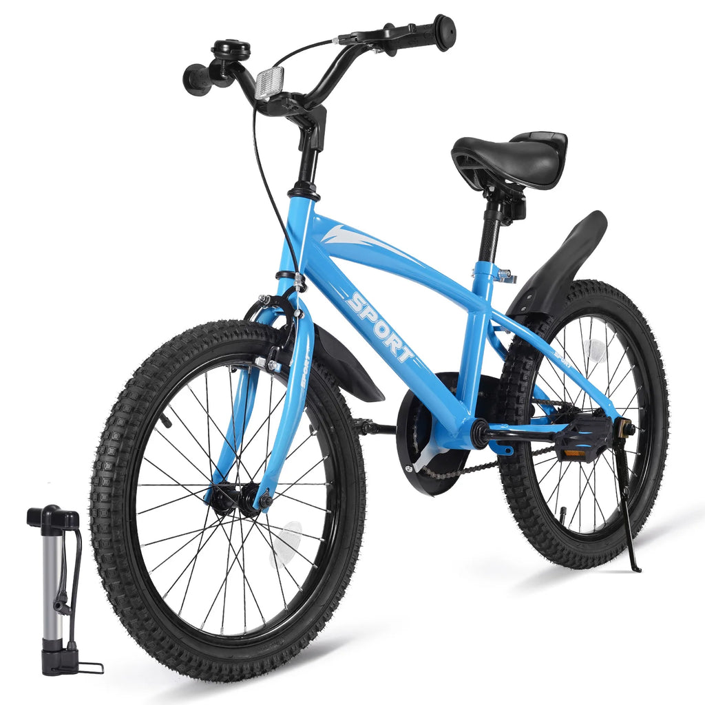 18" Kids Bike - Blue - with Removable Training Wheels.