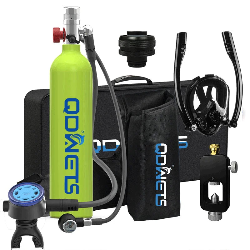 QDWETS 1L Lung Tank 15-25 Minutes Scuba Diving Tank Outdoor Oxygen Scuba Tank Mini Diving Cylinder Snorkel Mask Breathing
