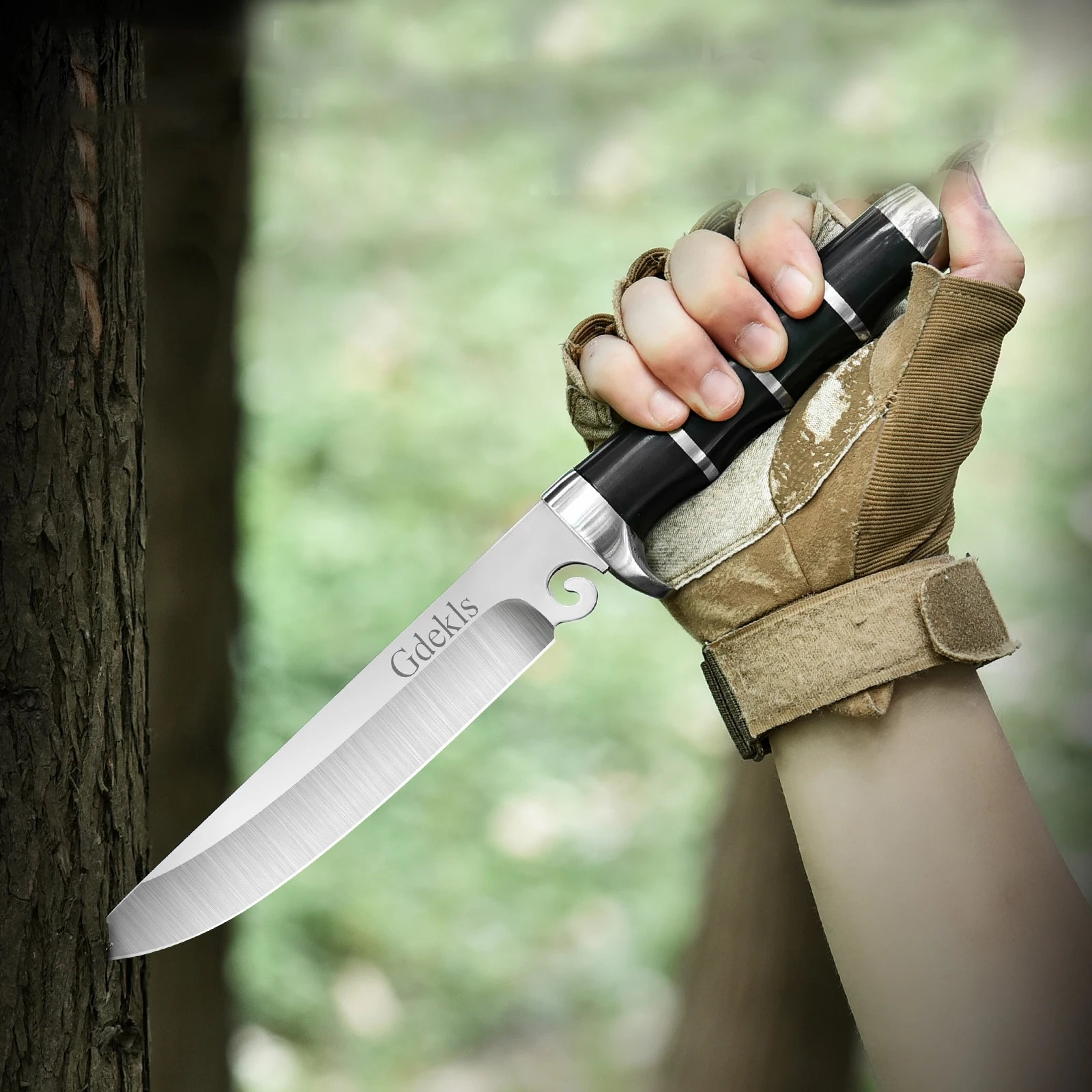 7Cr15 Stainless Steel Knife ,Faux Leather Sheath, Multi-Purpose Blade .
