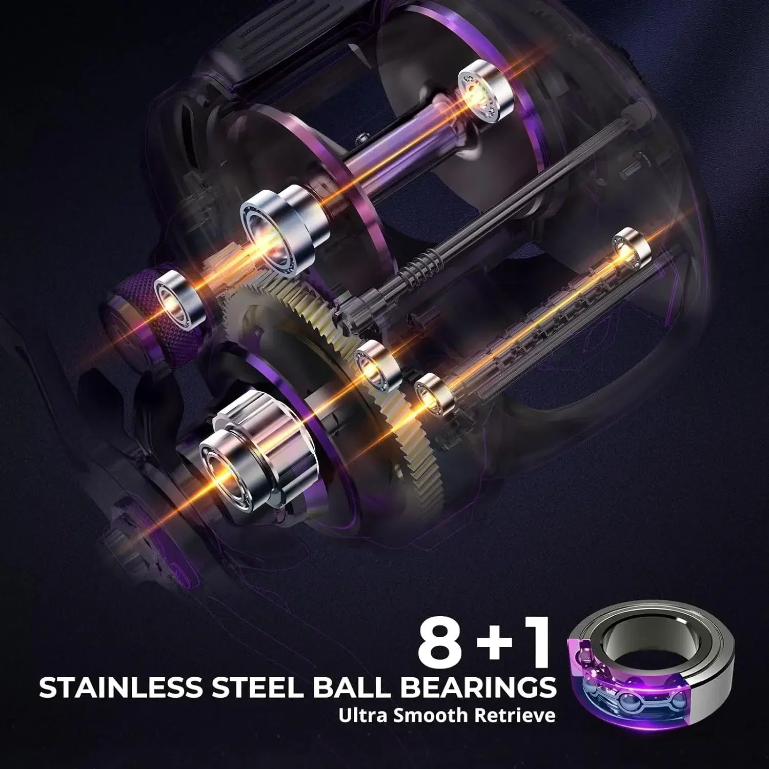 Alijoz 400 Baitcaster Fishing Reel, 38Lbs Max Drag, Aluminum Alloy Frame.