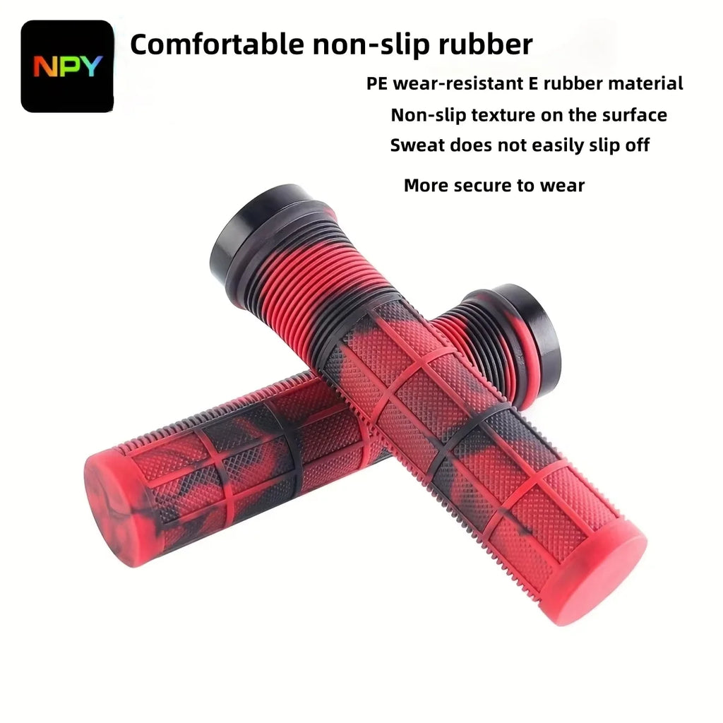 Rubber Lock-on Grip - Shockproof - Non-slip Mountain/Road Bike Handle Cover.