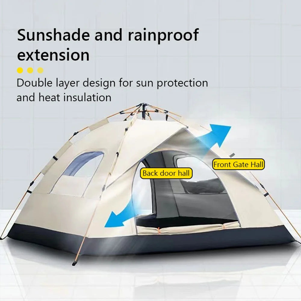 Automatic, Quick-opening Tent. Two Doors And Two Windows.