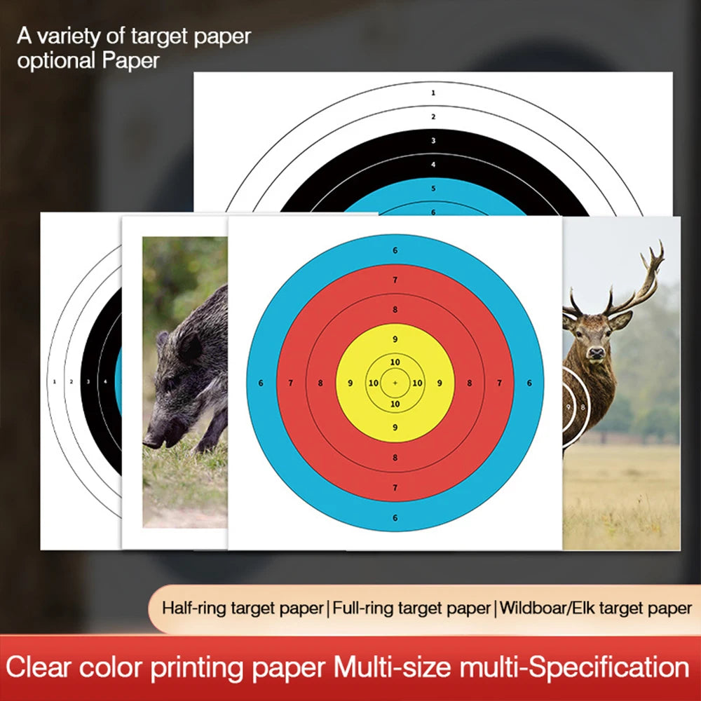 30 Bow And Arrow Paper Targets. Full ring- Half Ring Targets.