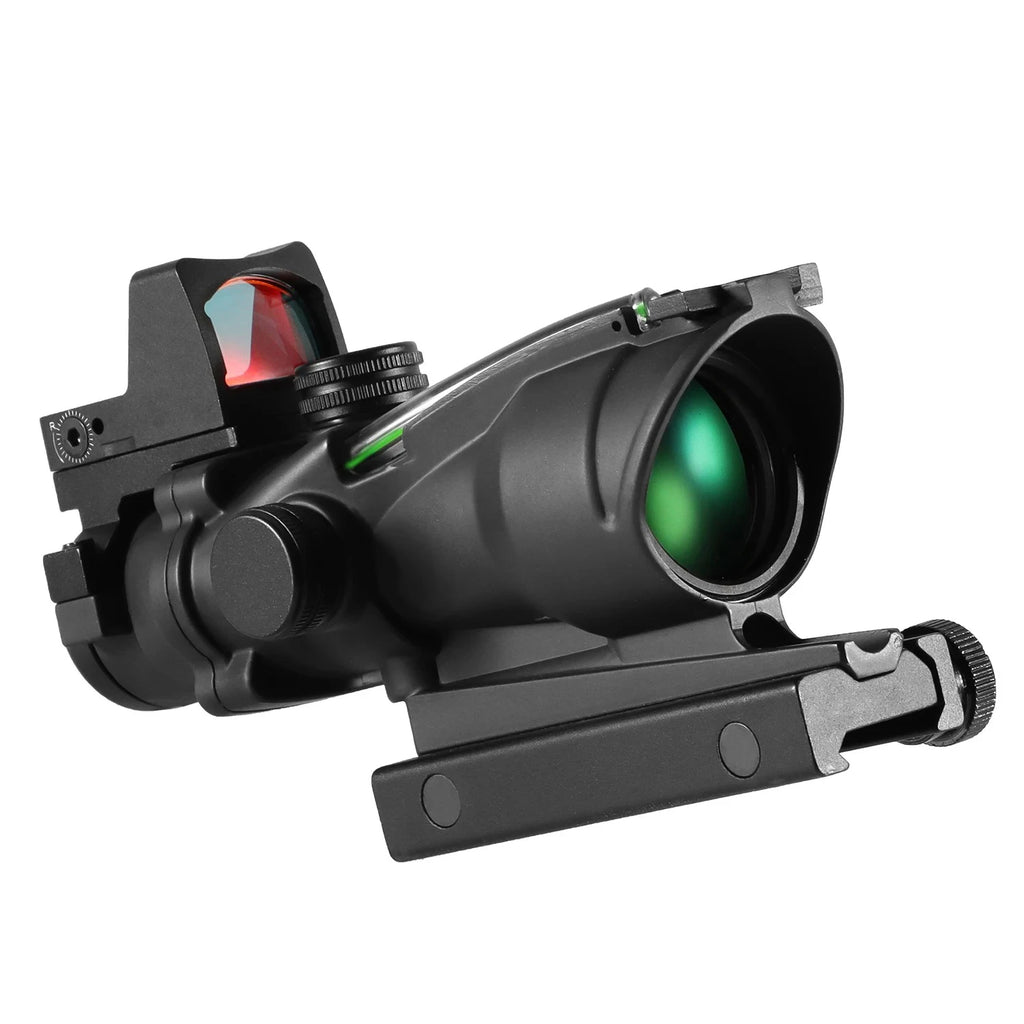 Adjustable 4x32 Red Dot. 1x , 4x Scope. Red Dot Tactical Scope, 20mm Rail Scope For Hunting.