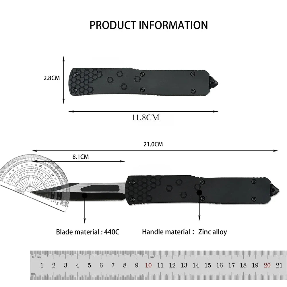 Zinc Alloy Handle, Multifunctional, Hunting, Self-defense Knives.