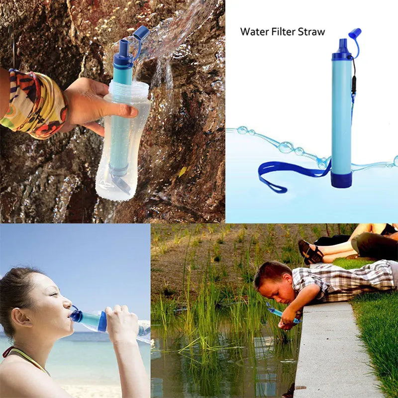 Outdoor Mini Water Filter, Purification, Portable, Hiking, Survival or Emergency.
