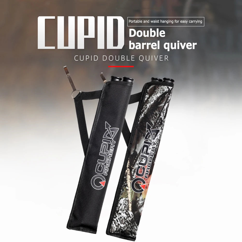 Waist Hanging Archery Quiver. Double Barrel Style.