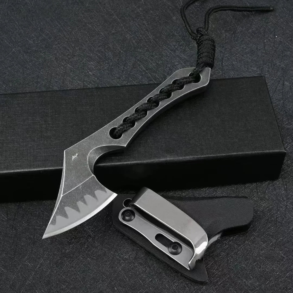 Camping axe with K sheath. 9cr18mov steel, emergency equipment.