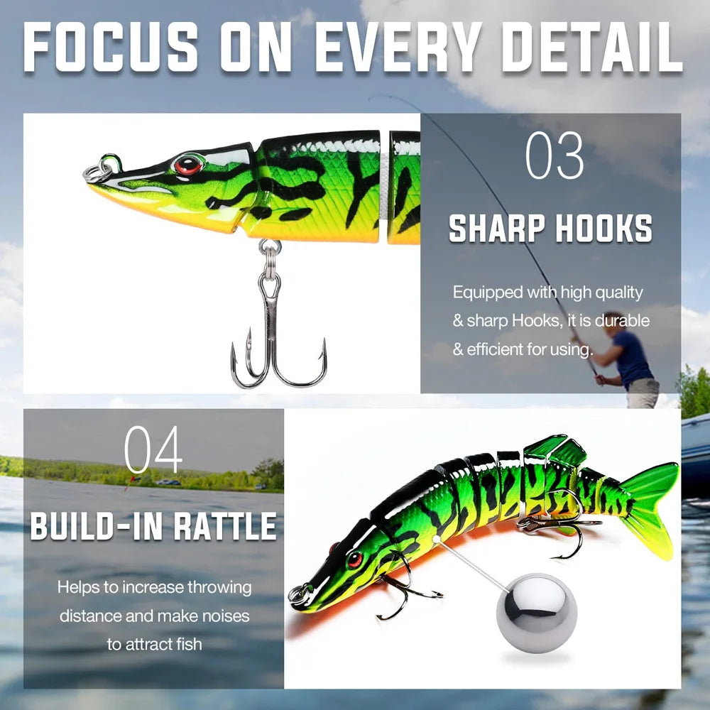 Multi Jointed Swimbaits. Slow Sinking , Fresh Or Salt Water.