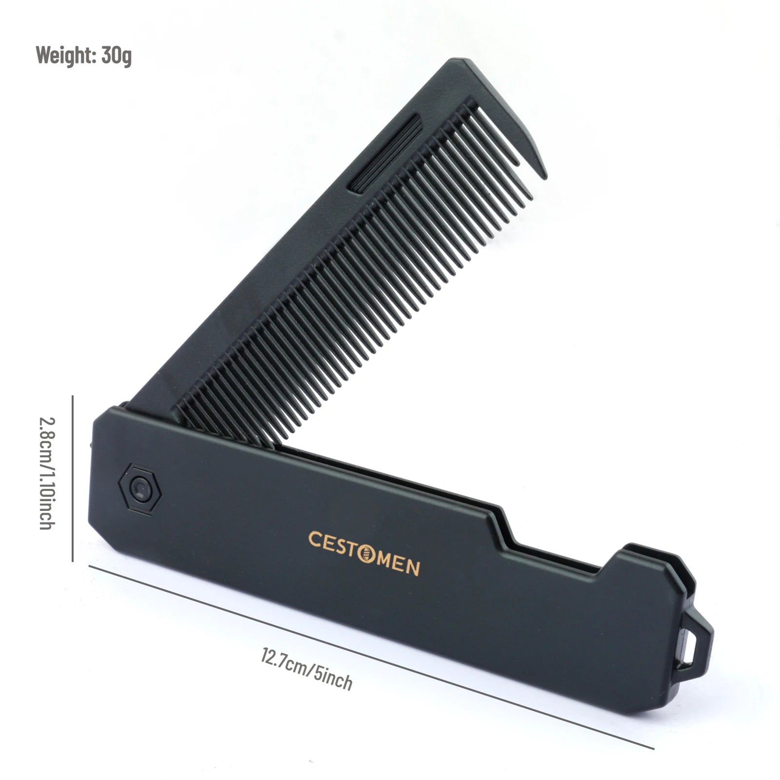 New 2 In 1 Folding Combs. Plastic Wide Tooth, Oil Head Comb. Beard, Hair Styling Tools.