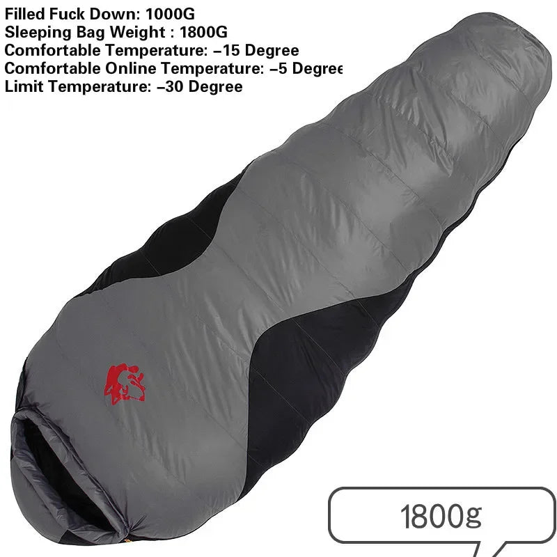 MOUNTAIN HIKER Down Sleeping Bag. Duck down Feather Filled. 4 Seasons.